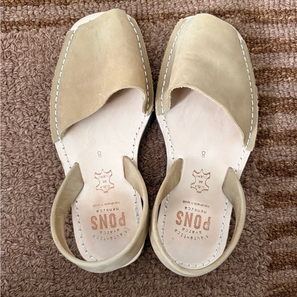 PONS Tan Leather Sandals